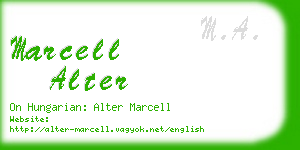 marcell alter business card